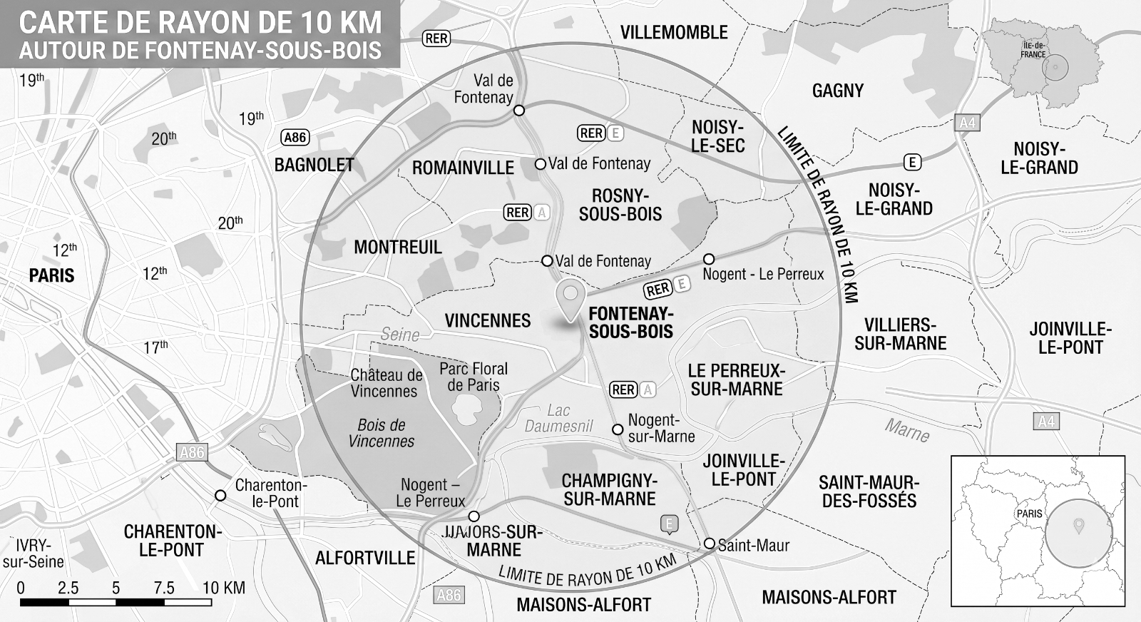 rayon d'intervention